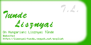 tunde lisznyai business card